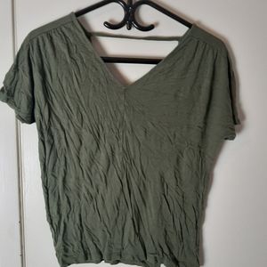 3/$15 dark Green v-neck old navy top